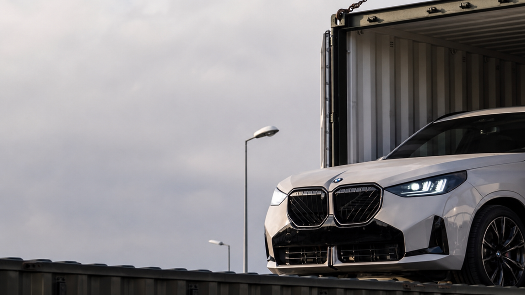 Market analysis — a sourced vehicle arriving by shipping container